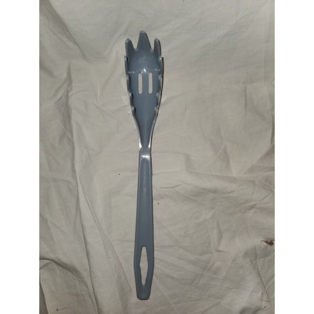 VTG King Kraft Slotted Pasta Server Spoon Spork Nylon Spaghetti Blue 11" USA